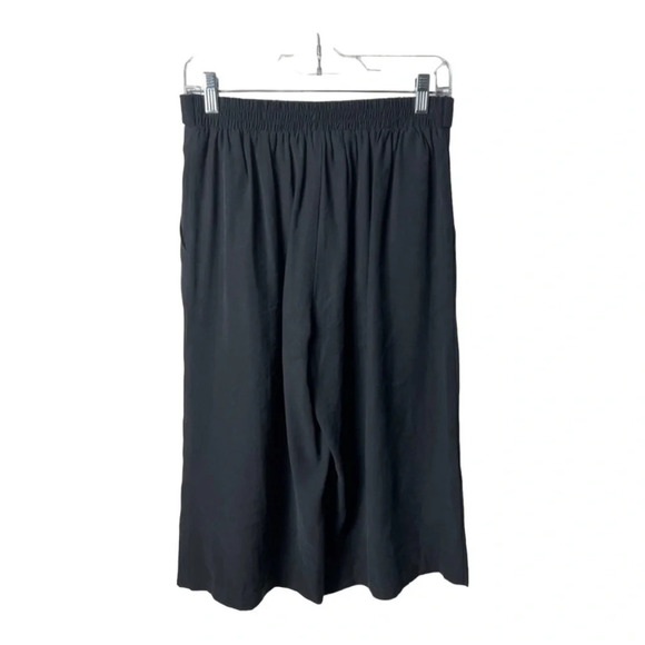 0425. BCBG MAXAZRIA CROPPED WIDE LEG PANTS BLACK‎ IN COLOR SIZE SMALL - Picture 7 of 11